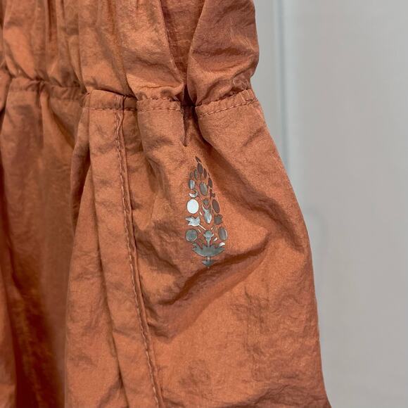FREE PEOPLE Movement Size M The Way Home Shorts Smocked Waist Rust Pink - Picture 5 of 9